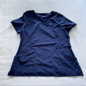 |SOLD| Cherokee Infinity Navy Mock Wrap Scrub Top - L
